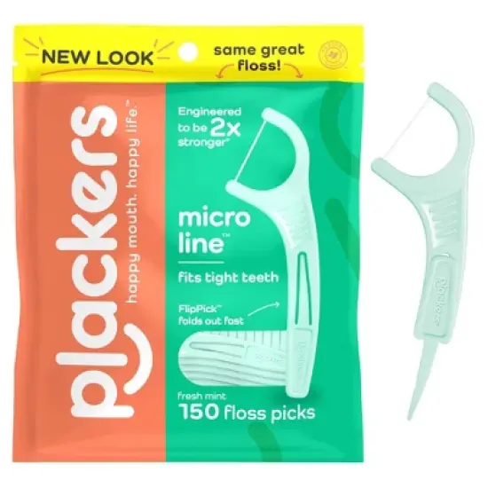 Plackers Micromint Dental Floss Picks - 150ct image {3}
