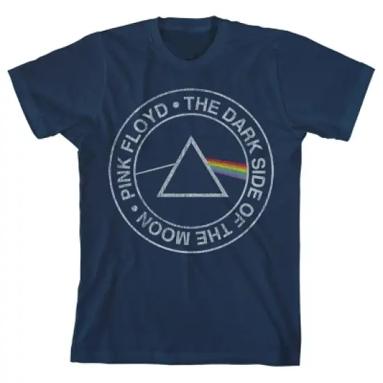 Pink Floyd Dark Side of the Moon Boy's Navy T-shirt image {1}