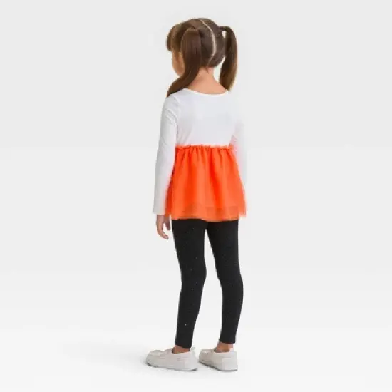 Toddler Girls' Cat Long Sleeve Top & Tulle Set - Cat & Jack&trade; Cream image {1}
