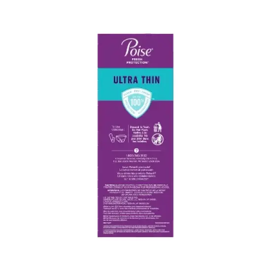 Poise Ultra Thin Postpartum Incontinence Pads - Maximum Absorbency - Long - 36ct image {7}