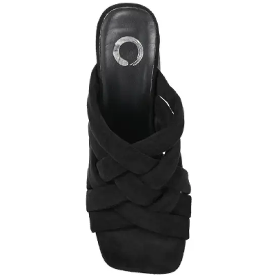 Journee Collection Womens Dorisa Open Square Toe Block Heel Sandals image {3}