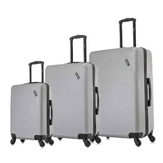 DUKAP Discovery Lightweight Hardside Checked Spinner Luggage Set 3pc image {8}