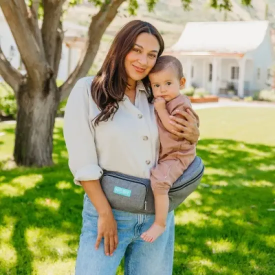 Moby Hip Seat Baby Carrier - Heather Gray image {7}