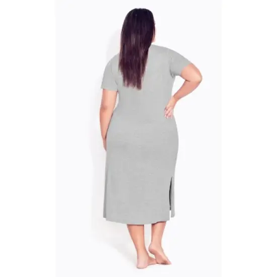 Women's Plus Size Summer Dreams Nightdress - grey | EVANS image {1}