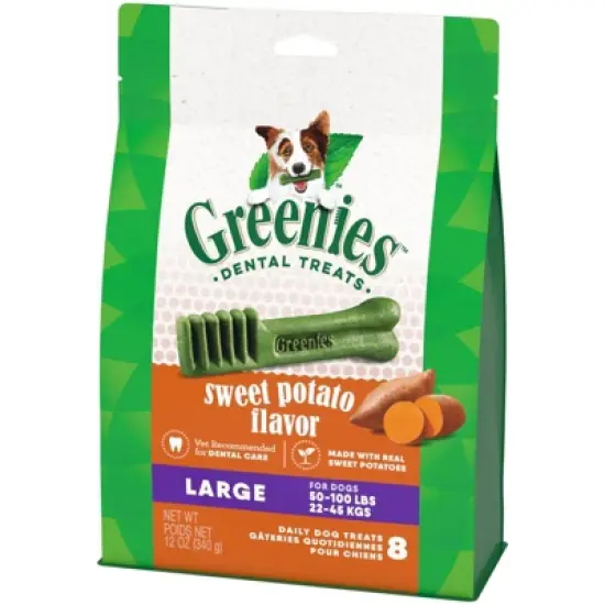 Greenies Dental Bone Sweet Potato Dog Treat - Large - 12oz image {5}