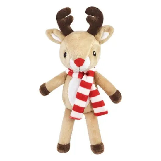 Hudson Baby Unisex Baby Plush Blanket with Toy, Rudolph And Santa, One Size image {2}