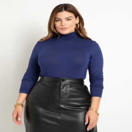 ELOQUII Women&rsquo;s Plus Size Layering Tneck image {1}