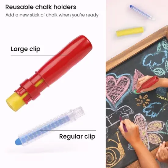 Arteza Kids Ultimate Sidewalk Chalk Set, Pink Box Handle - 37 Pack image {3}