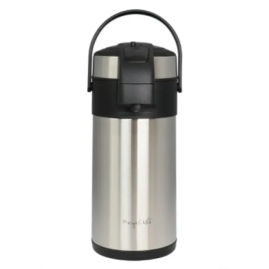 MegaChef 3 Liter Vacuum Insulated Stainless Steel Vacuum Pump Cap Air Pot image {6}