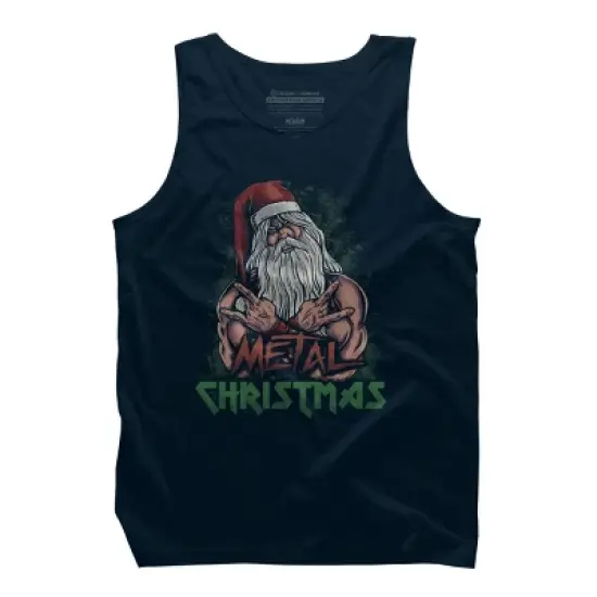 Men's Design By Humans Metal Christmas By cabooth Tank Top image {5}