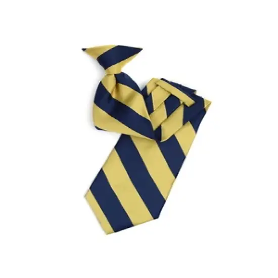 College 1/2" Striped Colored Woven Clip On Neck Tie image {3}
