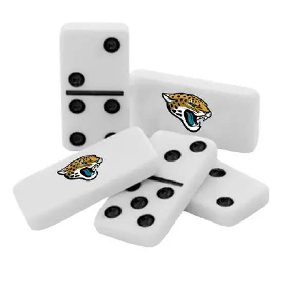 MasterPieces Officially Licensed NFL Jacksonville Jaguars 28 Piece Dominoes Game for Adults image {2}