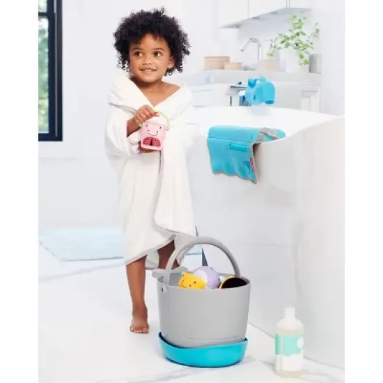 Skip Hop Moby Stowaway Bath Toy Bucket - Gray image {6}