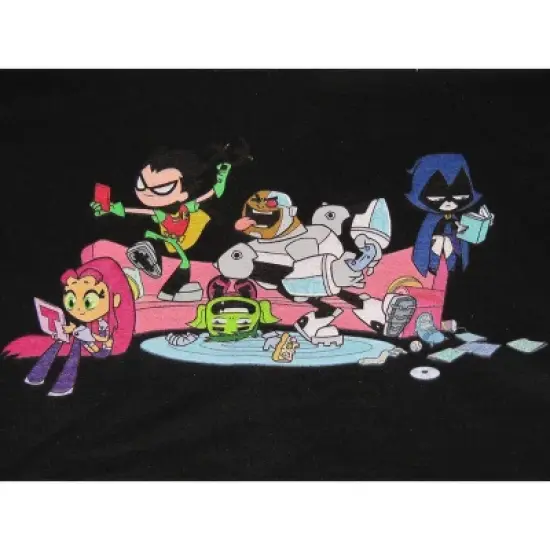 Teen Titans Go Superhero Team Relaxing Men's Black Sweatshirt image {1}