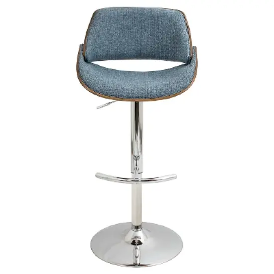 Set of 2 Fabrizi Mid-Century Modern Adjustable Barstool - LumiSource image {4}