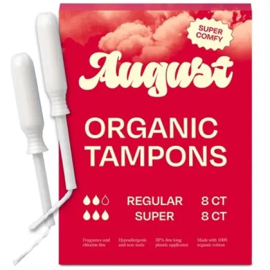 Its August Organic Regular and Super Tampons - 16pk image {5}