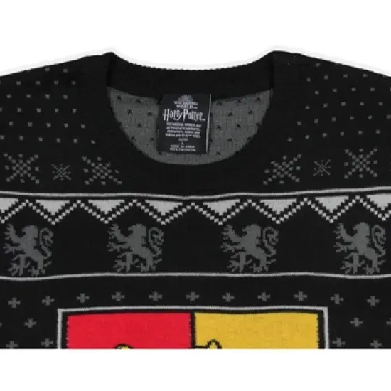 Harry Potter Men's House Crests Ugly Christmas Sweater - All 4 Houses Available image {4}