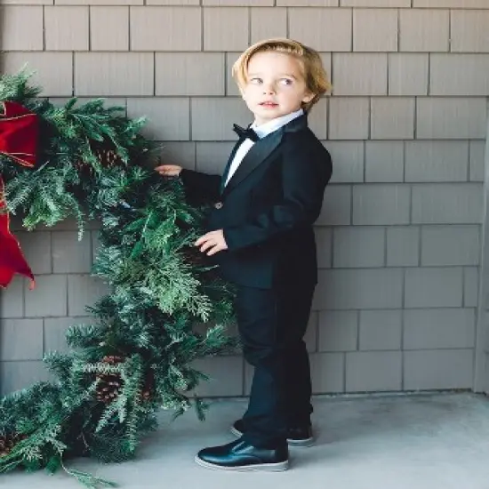 Hope & Henry Boys' Tuxedo Button Down Shirt, Infant image {6}