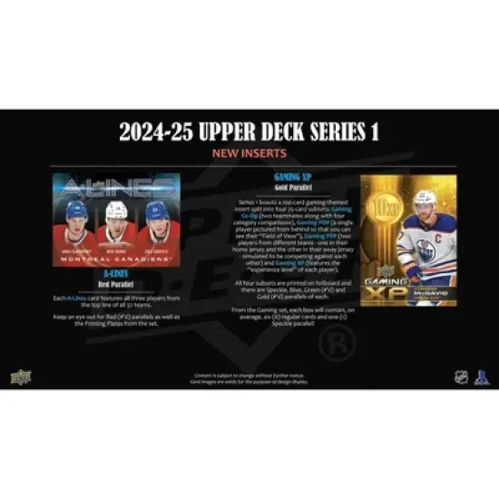 2024-25 Upper Deck Series 1 Hockey Hobby Box image {4}