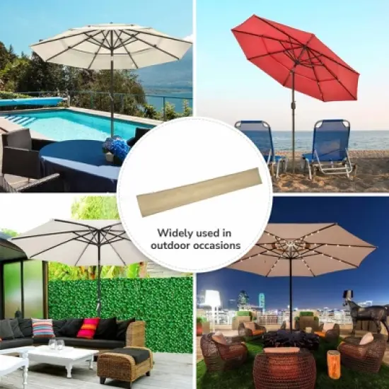 Yescom Outdoor Patio Umbrella Protective Cover Bag Polyester UV Resistance 9 to 13 Ft Brown image {7}