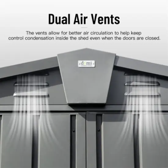 Syemin Deck Boxes Durable, Horizontal Compact Storage Shed for Garden, Backyard, Patio, Closet Deck Box, Gray, 69.21"*32.68"*71.34" image {2}