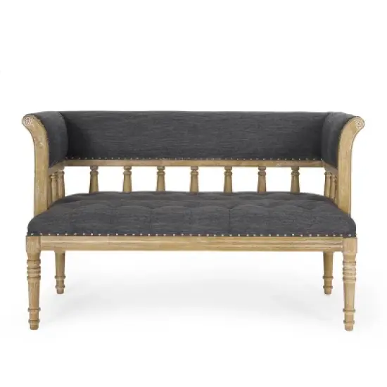 Loyning Traditional Fabric Tufted Loveseat - Christopher Knight Home image {11}