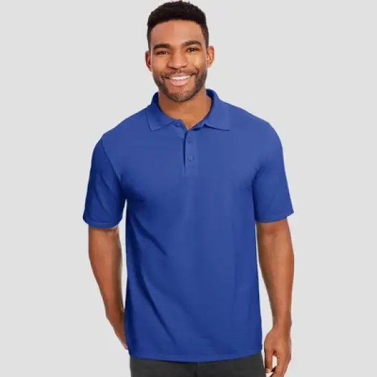 Hanes Men's X-Temp Performance Pique Polo Short Sleeve Shirt image {5}