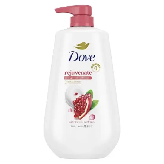 Dove Beauty Rejuvenate Body Wash Pump - Pomegranate & Hibiscus 24hr Lotion-Soft Skin - 30.6 fl oz image {12}