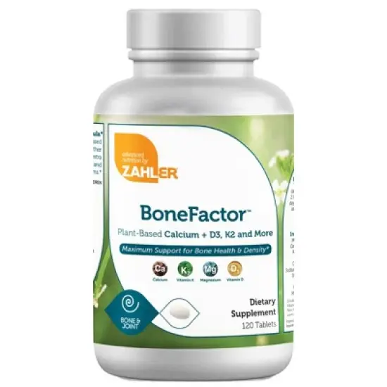 Zahler Bonefactor a Bone Strength and Density Supplement containing Calcium, Vitamin D, Vitamin K, and Magnesium, Certified Kosher - (120 Count) image {3}