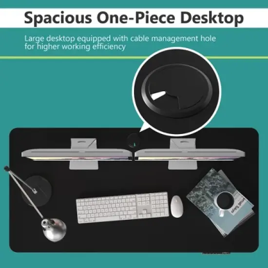 Costway Electric Adjustable Standing Desk Stand up Workstation w/Control White\Black\ Maple\Teak image {5}