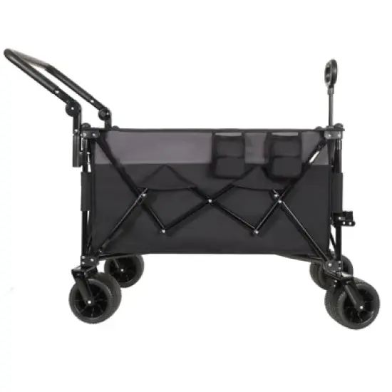 RISOKEYS Folding Wagon Cart - Portable Large Capacity All-Terrain Utility Wagon with 360&deg; Wheels,for Camping,Beach,Shopping,Outdoor,Family Use image {10}