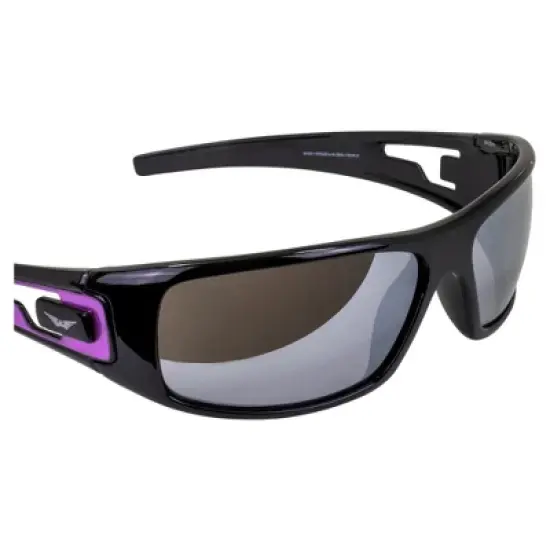 Global Vision Eyewear Rogue Safety Motorcycle Glasses with Flash Mirror Lenses image {5}