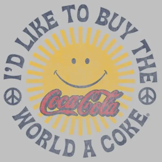 Women's Coca Cola Unity Distressed Sun Logo T-Shirt image {1}