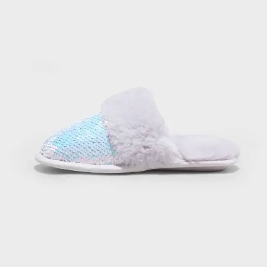 Girls' Zoie Flip Sequin Scuff Slippers - art class&trade; Blue image {1}