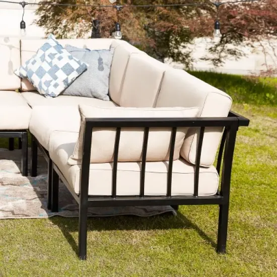 6pc Sectional Sofa Patio Conversation Set - Patio Festival
 image {2}