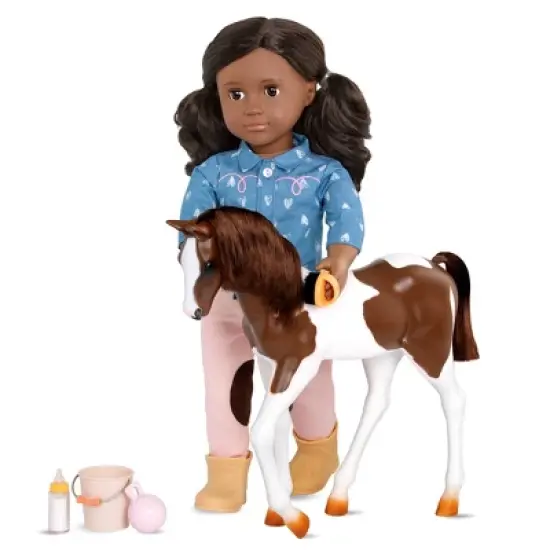 Our Generation 18" Equestrian Doll & Horse Set - Daveen with Foal image {1}