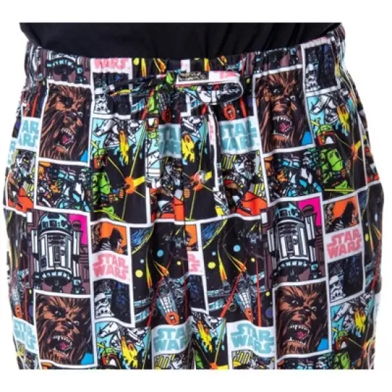 Star Wars Men's Comic Book Allover Pattern Sleep Lounge Pajama Pants Classic Comic Panels image {2}