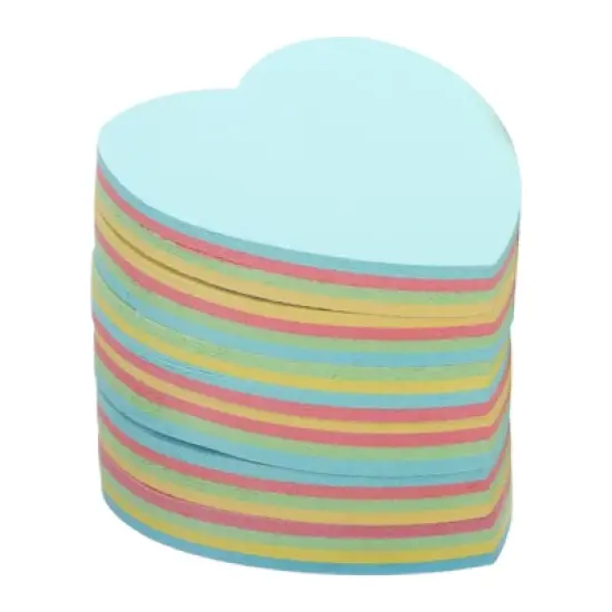 Unique Bargains Heart Shape Bright Colorful Sticky Notes 100 Sheets/Pad image {7}