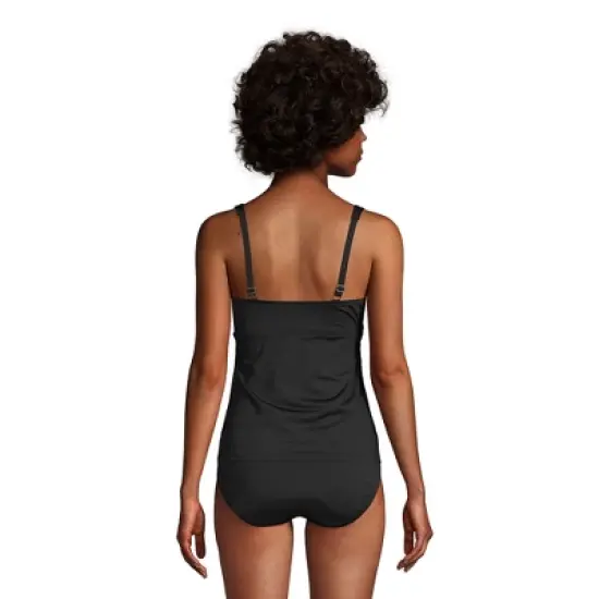 Lands' End Women's Wrap Underwire Tankini Top Swimsuit image {1}