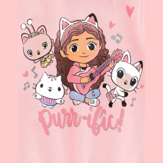 Dreamworks Gabby's Dollhouse Pandy Paws Cakey Cat Kitty Fairy Girls Fleece Sweatshirt and Pants Set Toddler to Big Kid  image {3}