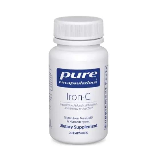 Pure Encapsulations Iron-C - 15 mg Iron - 175 mg Vitamin C - Red Blood Cell Support* - Energy Production - Gluten Free & Vegan image {9}