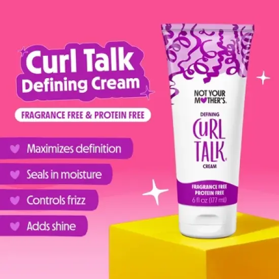 Not Your Mother's Curl Talk Fragrance Free Defining Cream Curl Enhancer - 6 fl oz image {2}