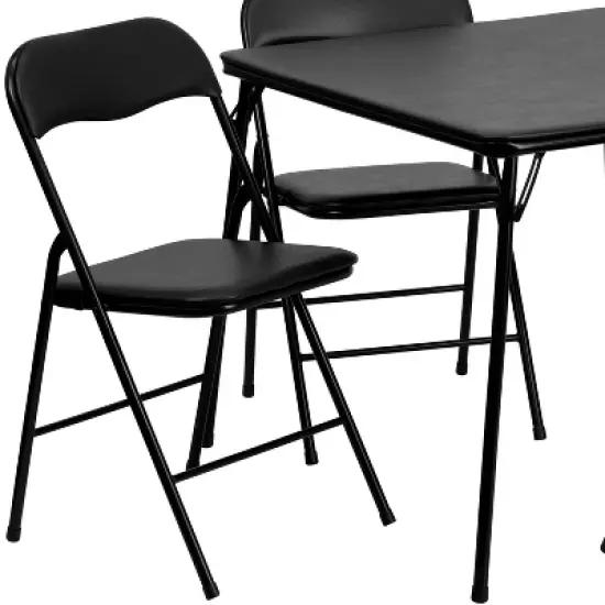 Emma and Oliver 5 Piece Folding Card Table and Chair Set image {6}
