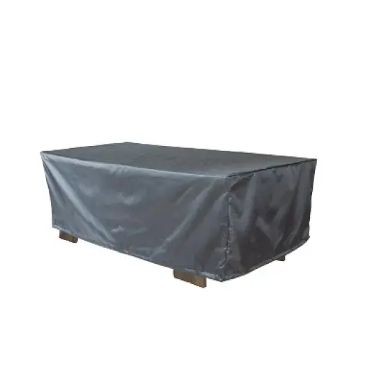 Summerset Shield Gold 2-Layer Polyester Fabric Outdoor Coffee Table Cover, Charcoal Grey image {8}