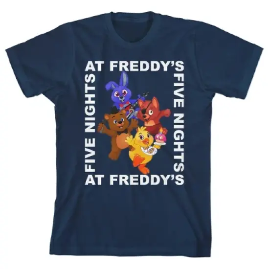 Five Nights at Freddy's Baby Characters Boy's Navy T-shirt image {1}