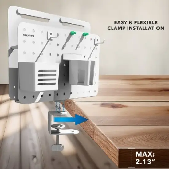 Mount-It! 360 Degree Rotating Pegboard and Organizer with Accessories image {6}