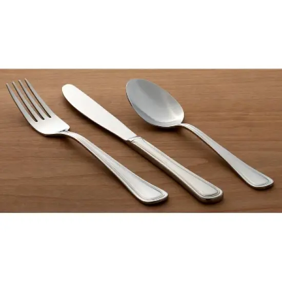 Oneida 74pc Stainless Steel Hollis Flatware Set: Silverware Set for 12, Dishwasher-Safe, Includes Serving Spoons & Forks image {3}