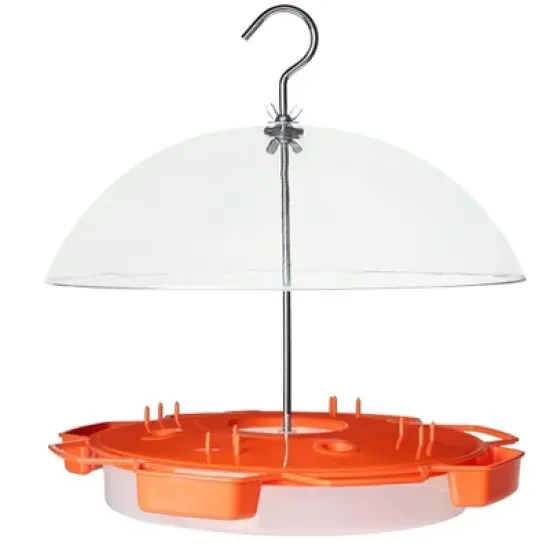 The Lakeside Collection Hummingbird Feeder For Food And Nectar With Clear Shield image {1}