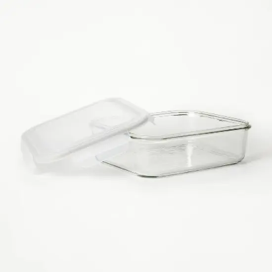 8 Cup Glass Food Storage Container Clear - Figmint&trade;: Glass Container with Lid, Dishwasher & Microwave Safe image {2}