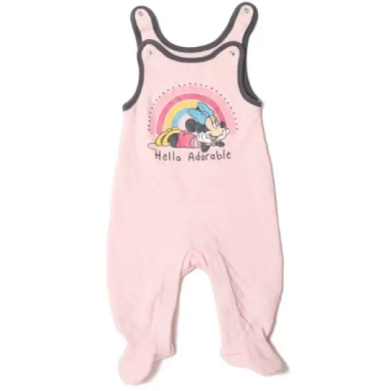 Disney Minnie Mouse Baby Girls Bodysuit and Quilted French Terry Overall Newborn to Infant  image {4}